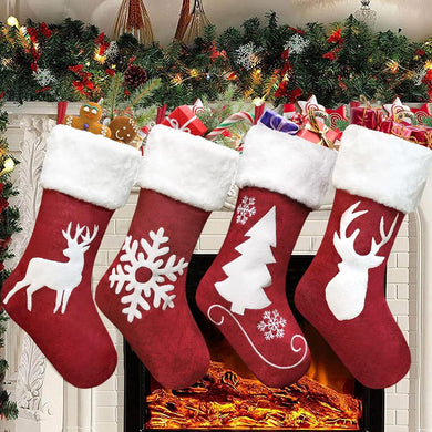 Red Burlap Stocking | Stockings online Canada | Gift shop in Canada | Gift shop in Winnipeg | Engraver in Winnipeg | Engraver in Canada | Online gift shop Winnipeg