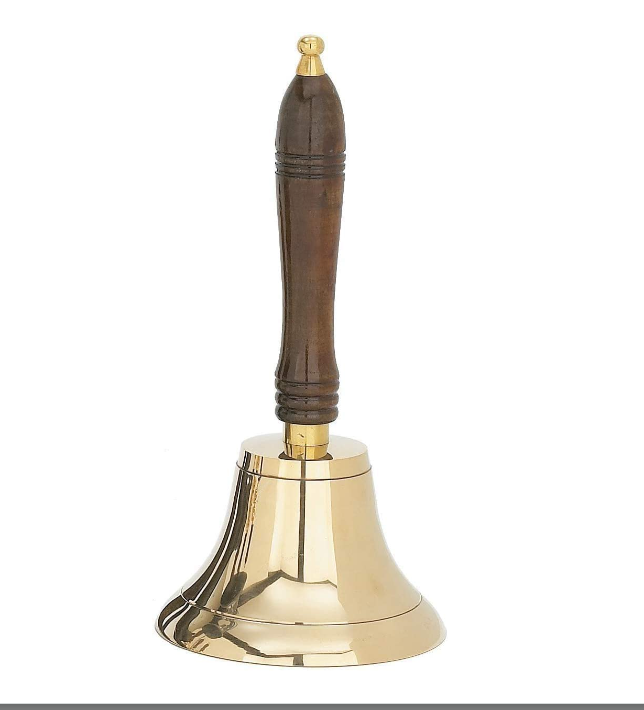 Solid Brass Hand Bell School Bell