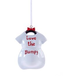 Love Your Bump White Ornament