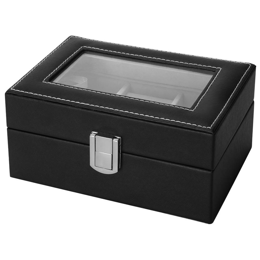 black jewelry box watch box