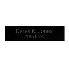 Load image into Gallery viewer, black aluminum name plate for trophy
