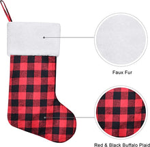 Load image into Gallery viewer, Red Buffalo Check Stocking | Christmas stocking | christmas gifts online | christmas gifts online Canada | online christmas gifts canada | Canada christmas gifts
