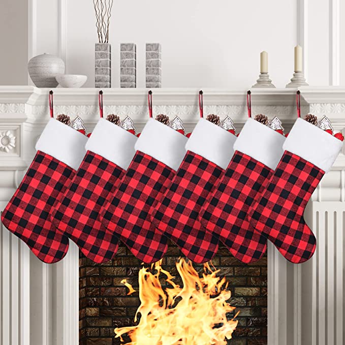 Red Buffalo Check Stocking | Christmas stocking | christmas gifts online | christmas gifts online Canada | online christmas gifts canada | Canada christmas gifts