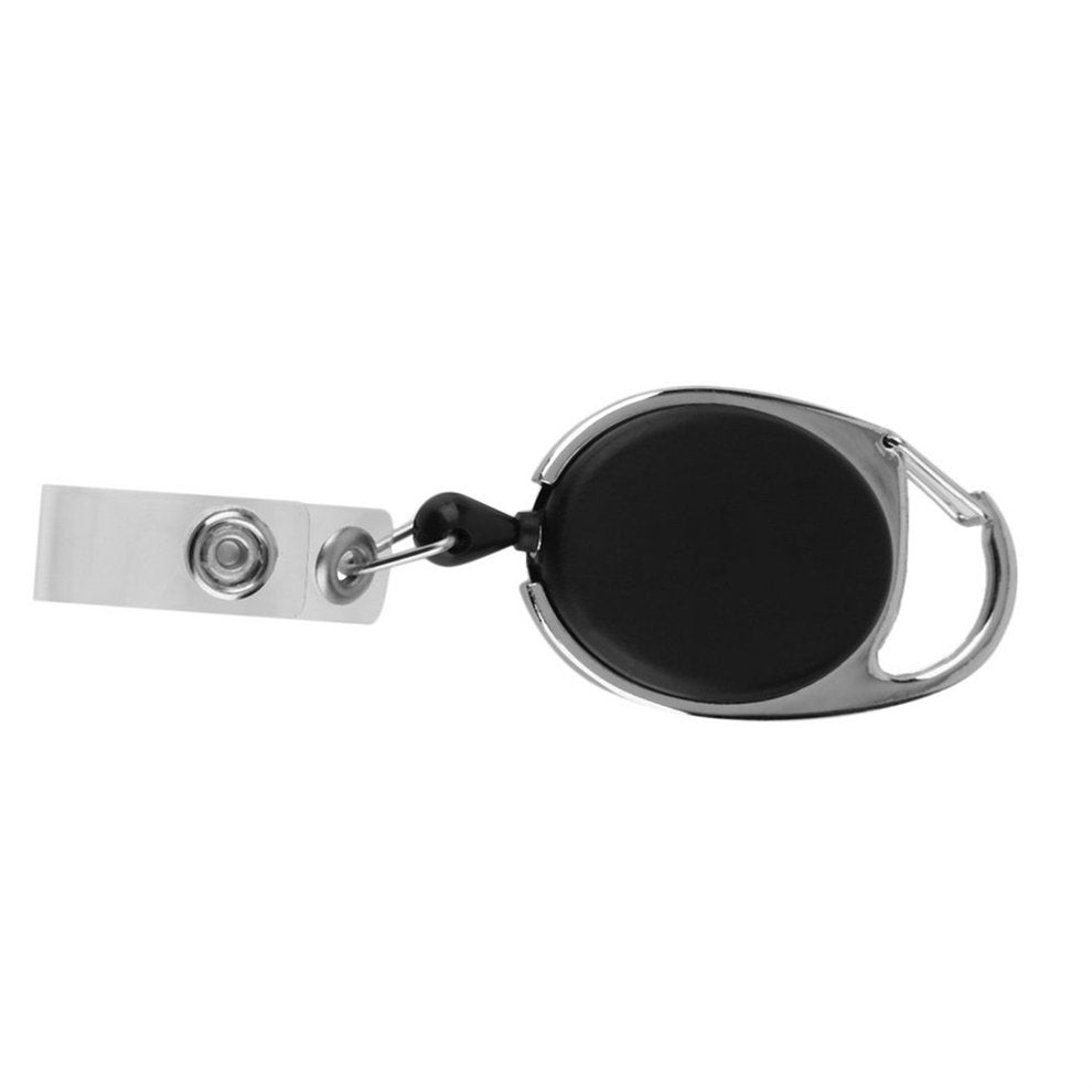 Black Retractable Carabiner – Belt Clip ID TAG