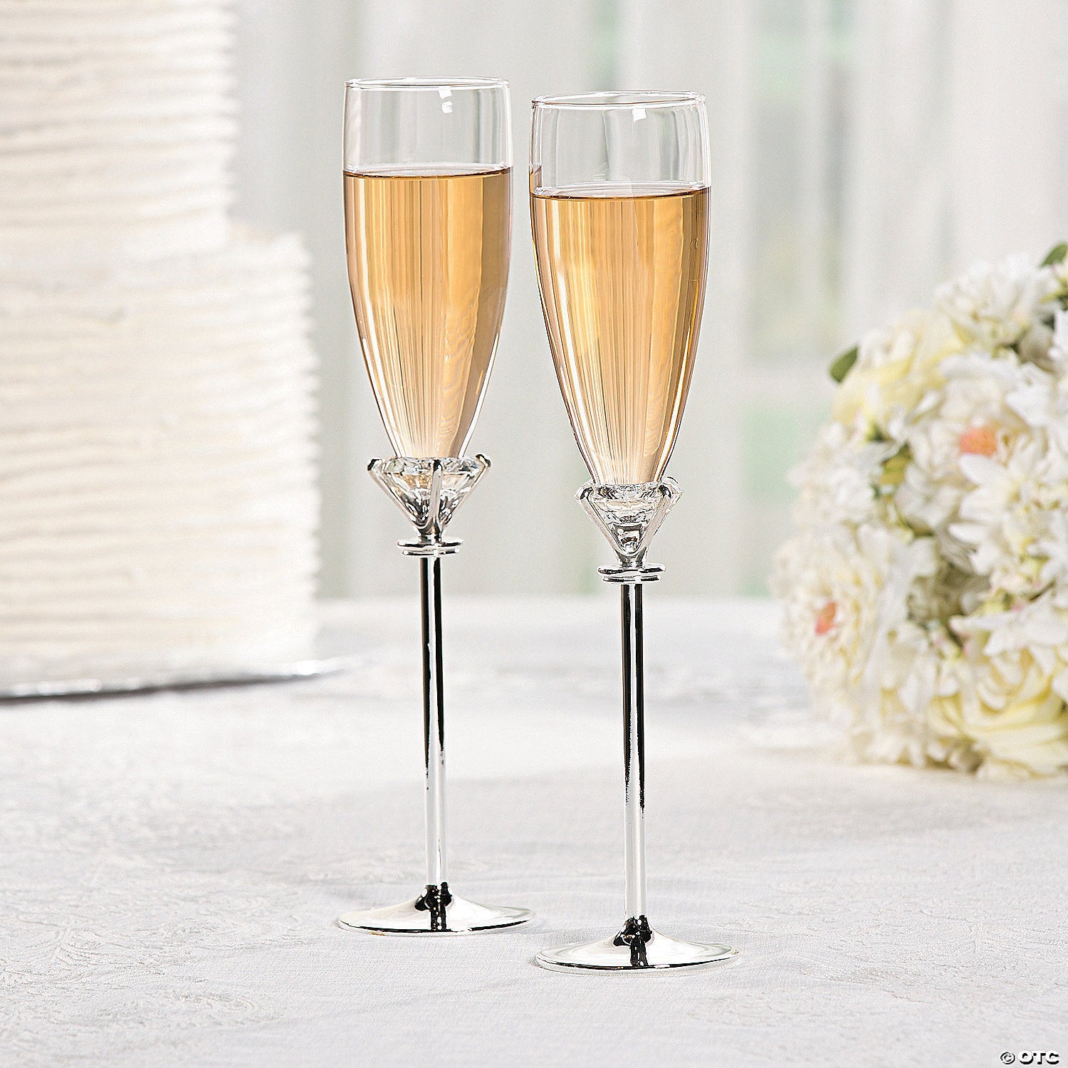 2024 2pcs Rhinestone Champagne Glasses Wedding Toasting Glasses