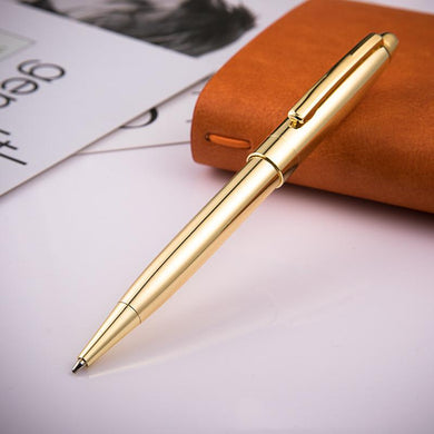 Elegant gold ballpoint pen with clip | Luxury executive pen with gold finish | High-quality gold ballpoint pen in gift box | Sleek gold pen for corporate gifting | Premium gold ballpoint pen with smooth writing