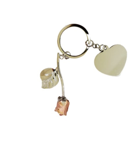 Rose Keychain- Rose Gold