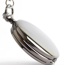 Load image into Gallery viewer, Silver Shiny pocket watch side view
