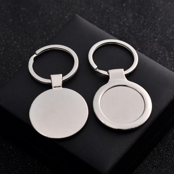 Stainless Steel Keychain- Round