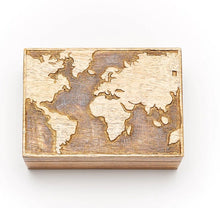 Load image into Gallery viewer, World Map  Jewelry Box- Mango Wood
